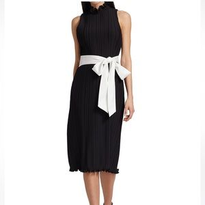 ALICE OLIVIA SHAYNA PLEATED MAXI DRESS
